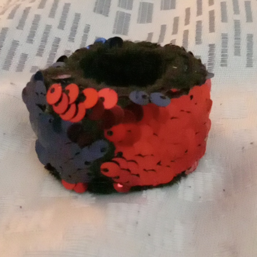 Sequin slap bracelet